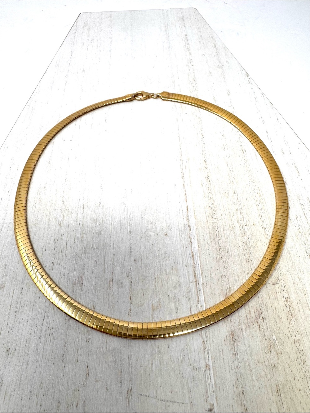 Looks like 14K - but is sterling silver Omega necklace, made in Italy - Picture 6 of 16